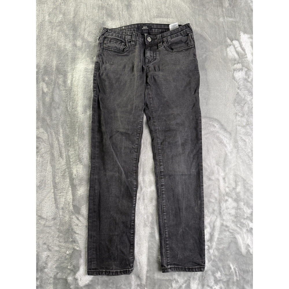 True Religion Rocco Relaxed‎ Skinny Mens Jeans Size 26x26 Black Denim